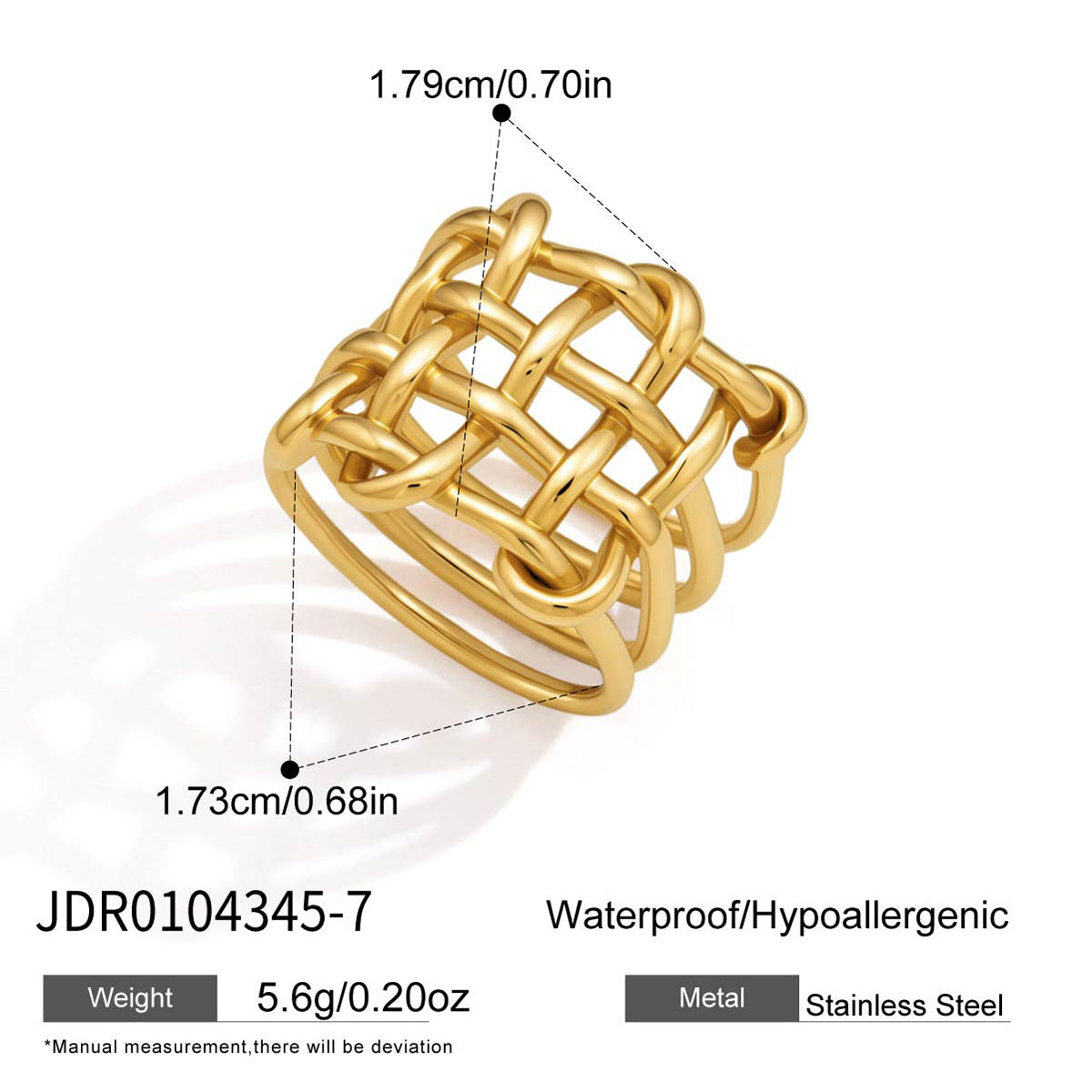 Woven Openwork Statement Ring