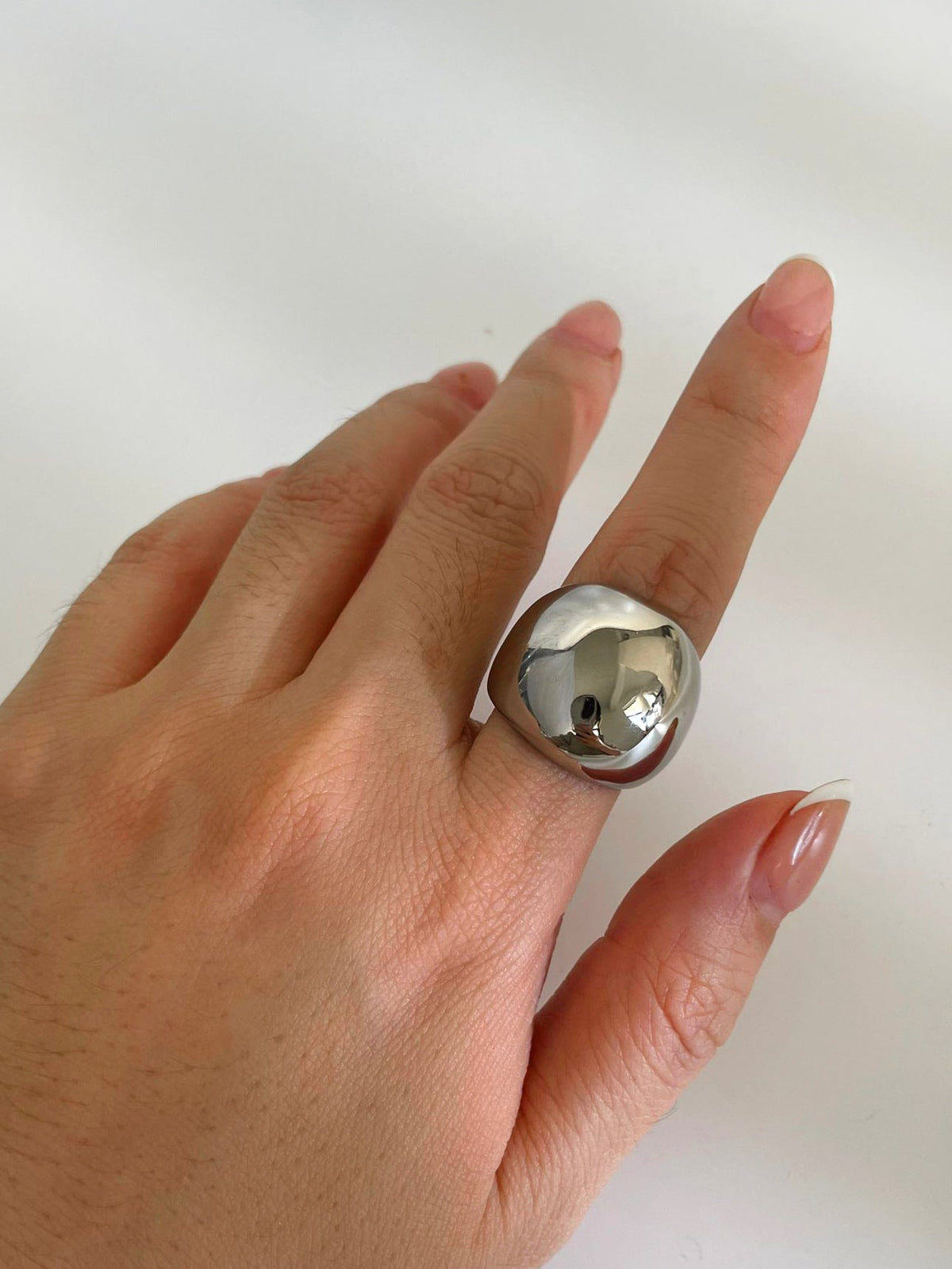 Cool-style Titanium Steel Ring With A High-quality Large Polished Surface