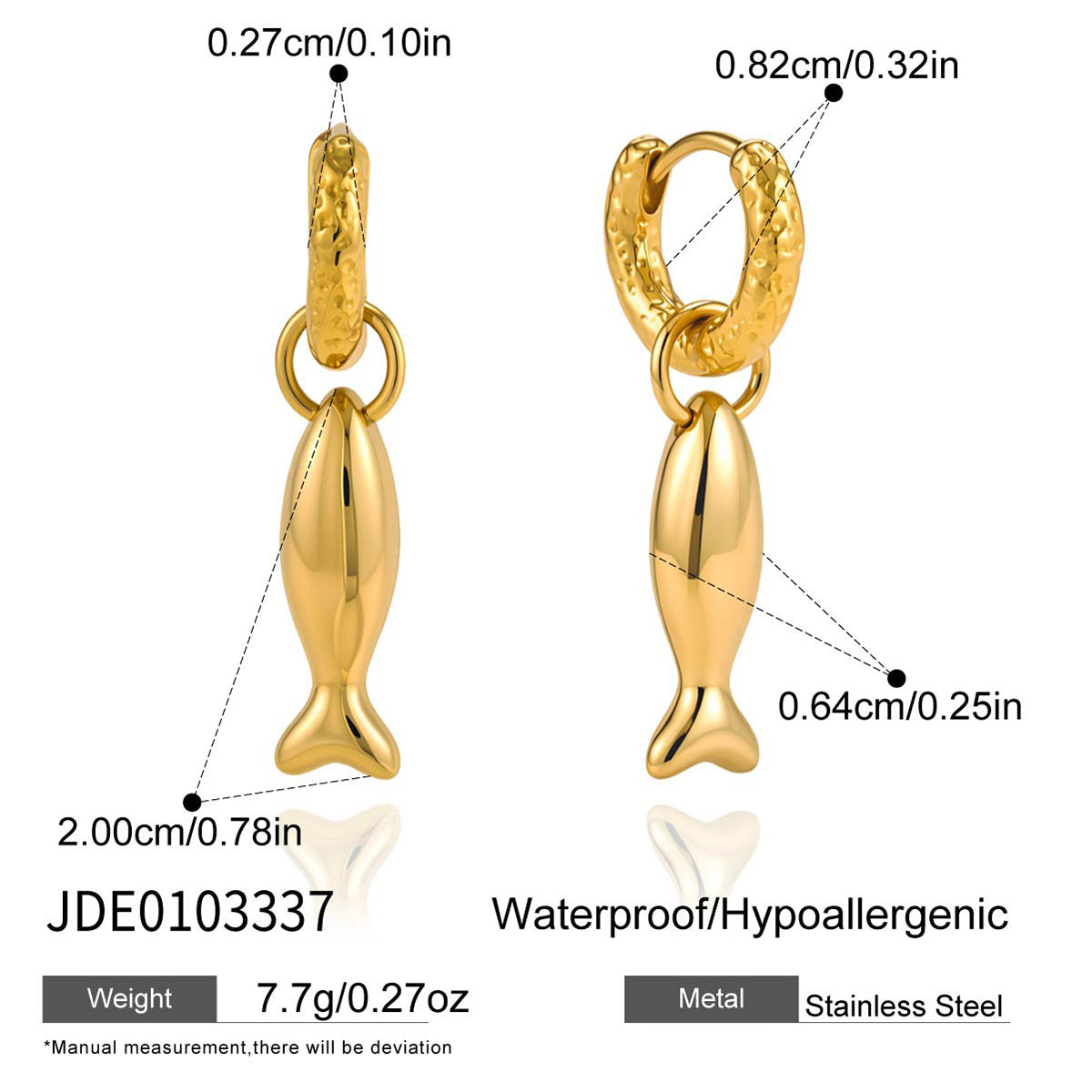 Fish Hoop Earrings