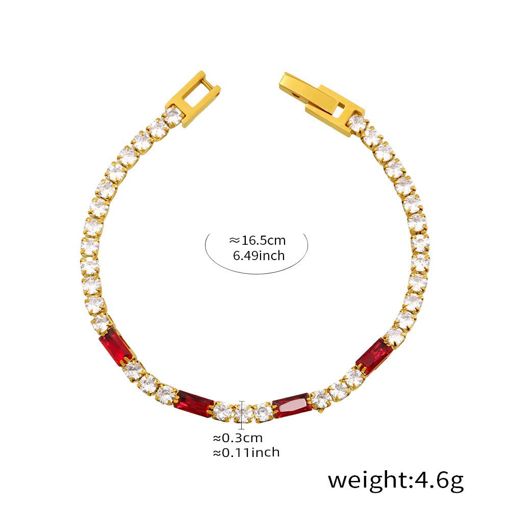 18K gold gemstone design luxury bracelet