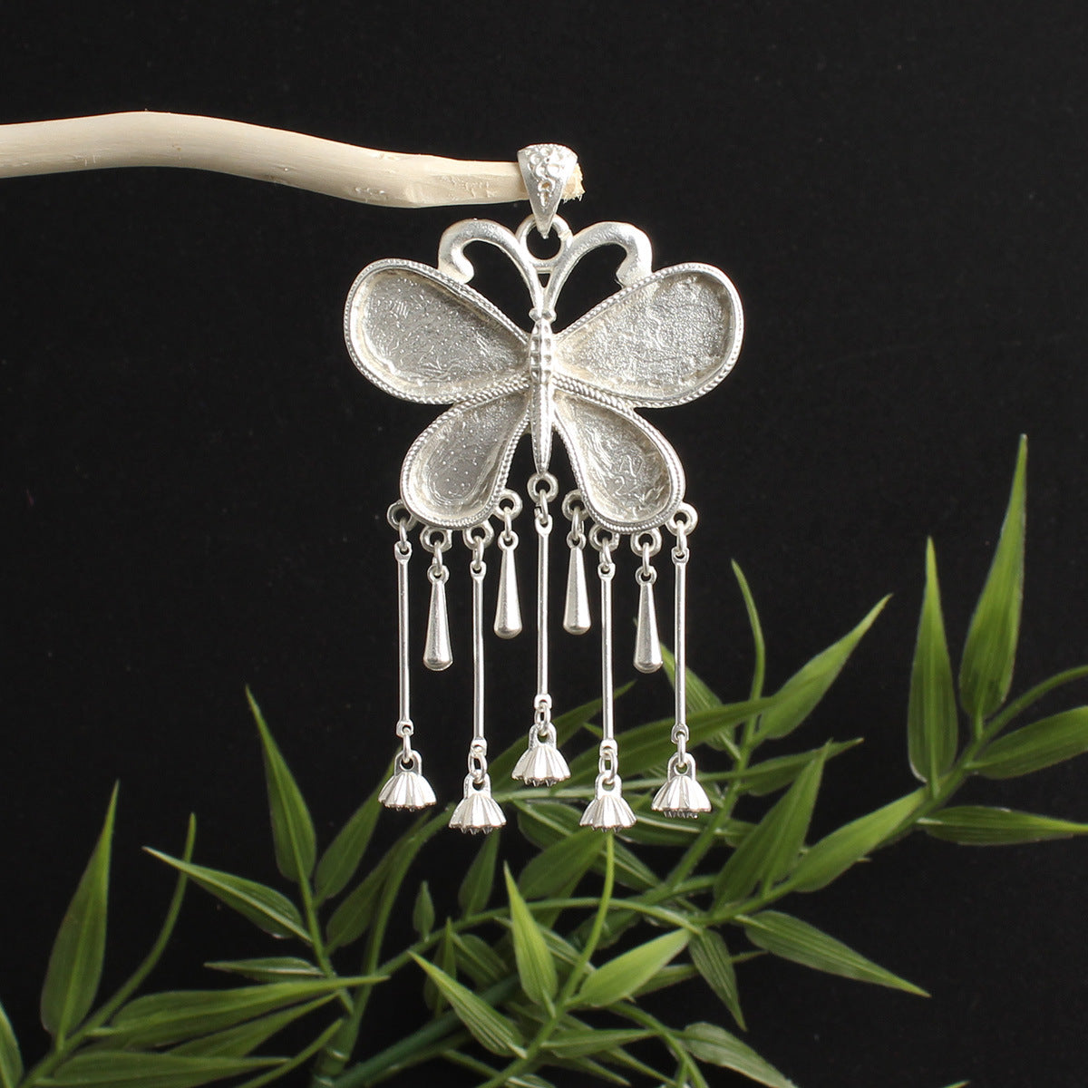 Butterfly Pendant Inlaid With A Bell