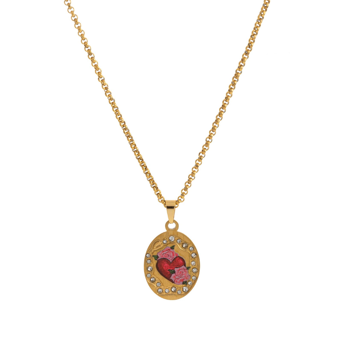 Enamel Motif Pendant Necklace Collection