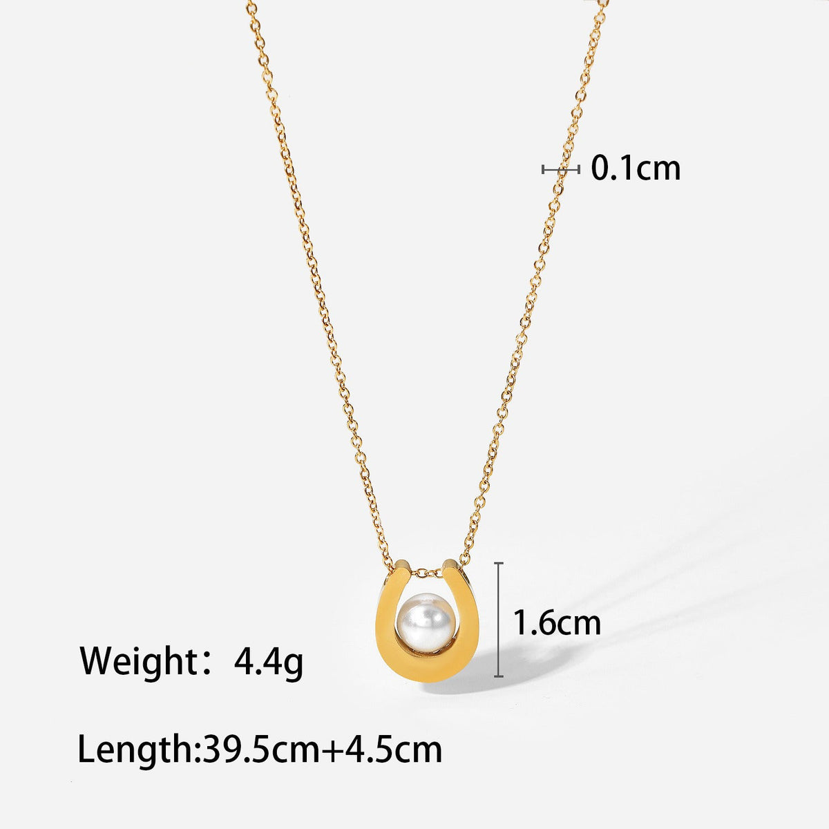 18K Gold Conch Shape Earrings, Necklace and Ring Set