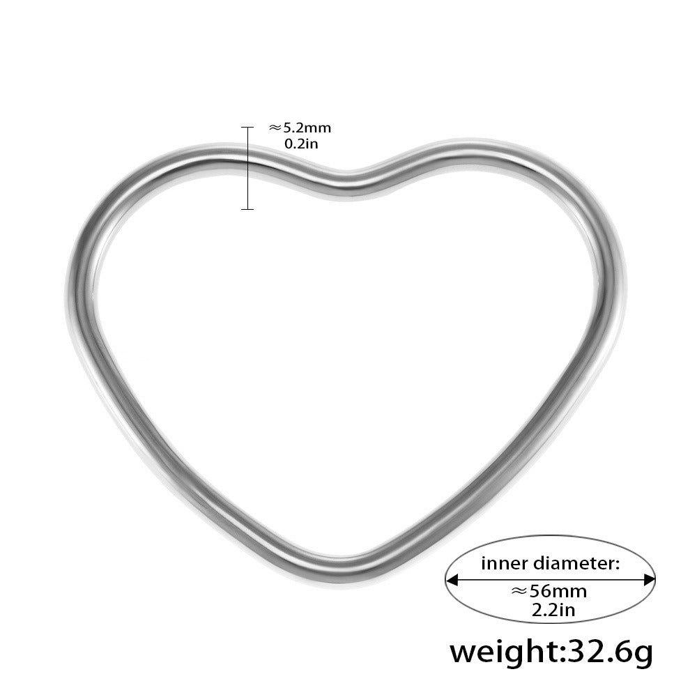 18K gold heart-shaped design simple unique bracelet