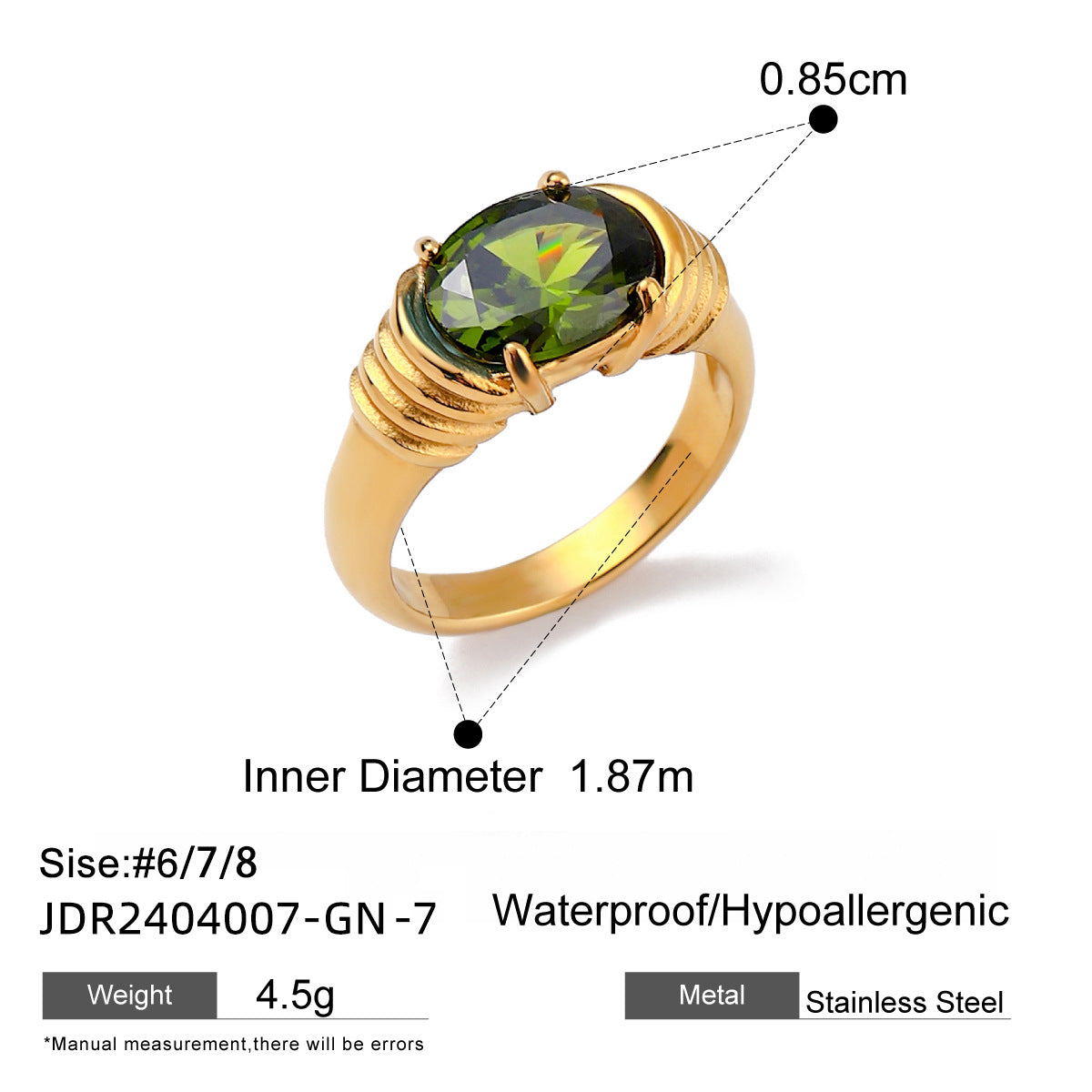 Green Zircon Ring Collection