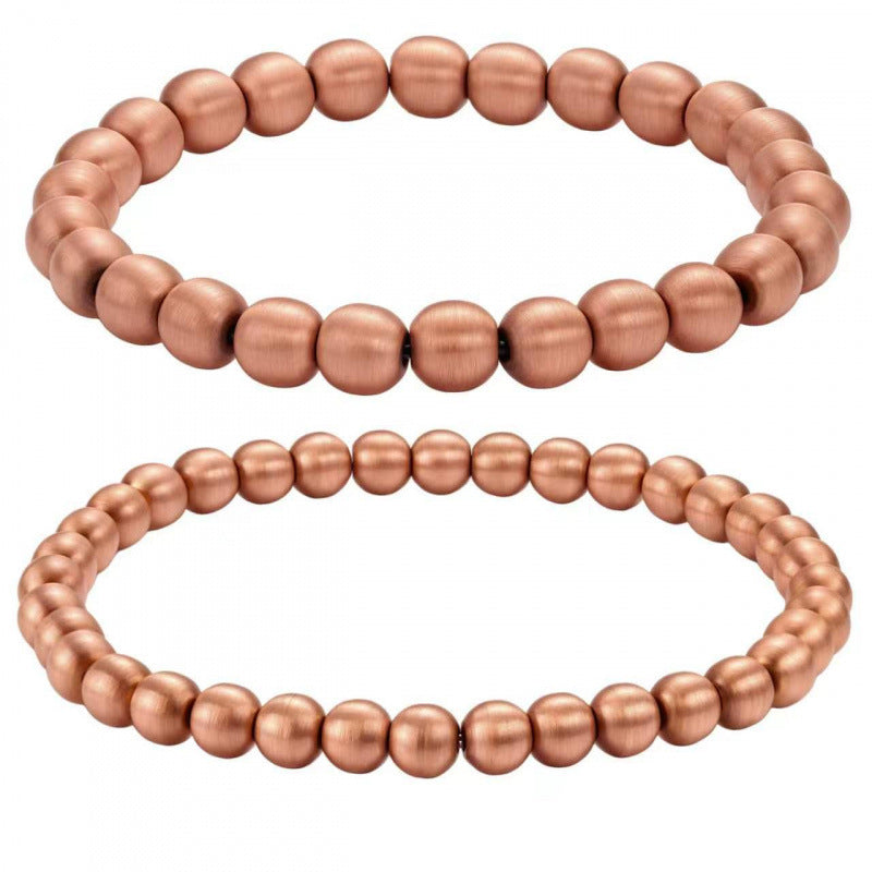 Red Copper Bead Bracelet For Men And Women