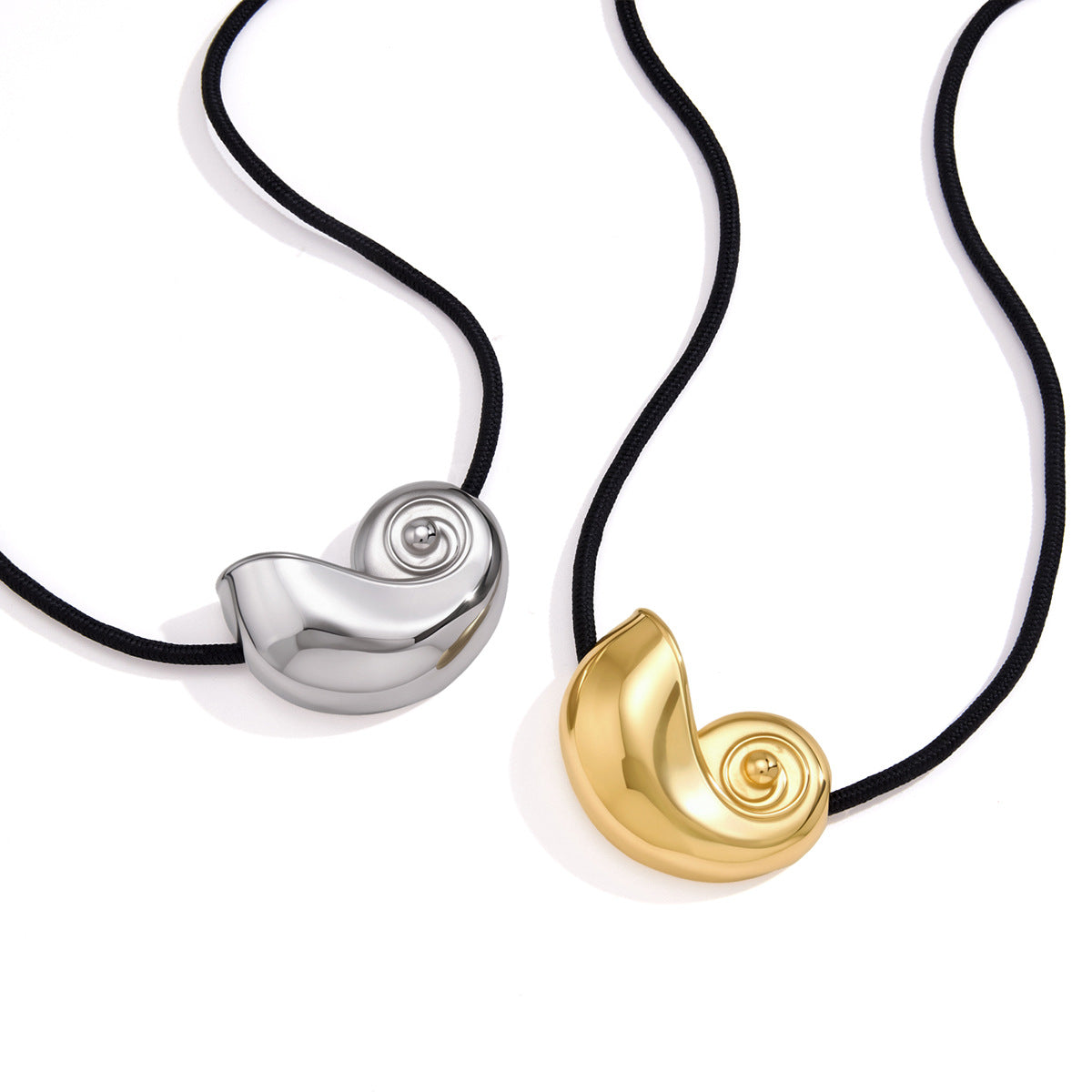 Conch Pendant Cord Necklace Collection