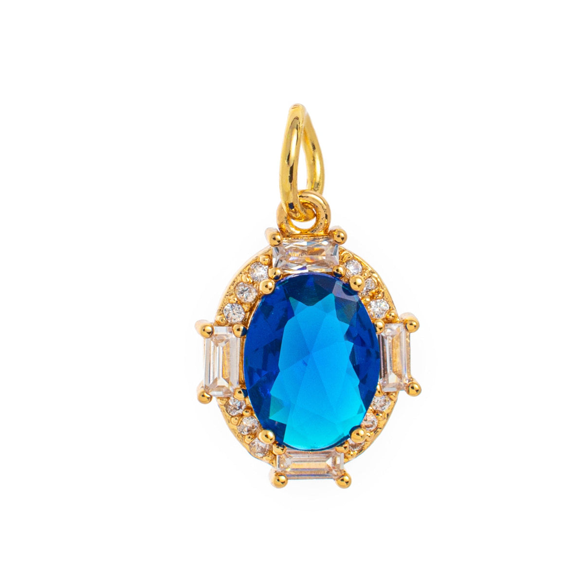 18K gold birthstone with letter design exquisite and dazzling necklace