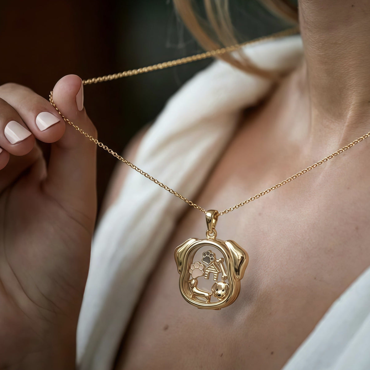 Dog Glass Locket Necklace Collection