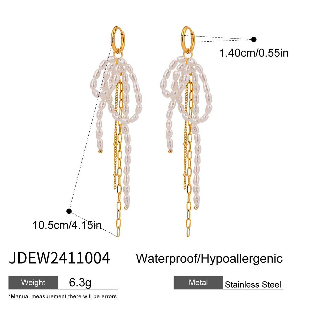 Pearl and Chain Tassel Earrings Collection