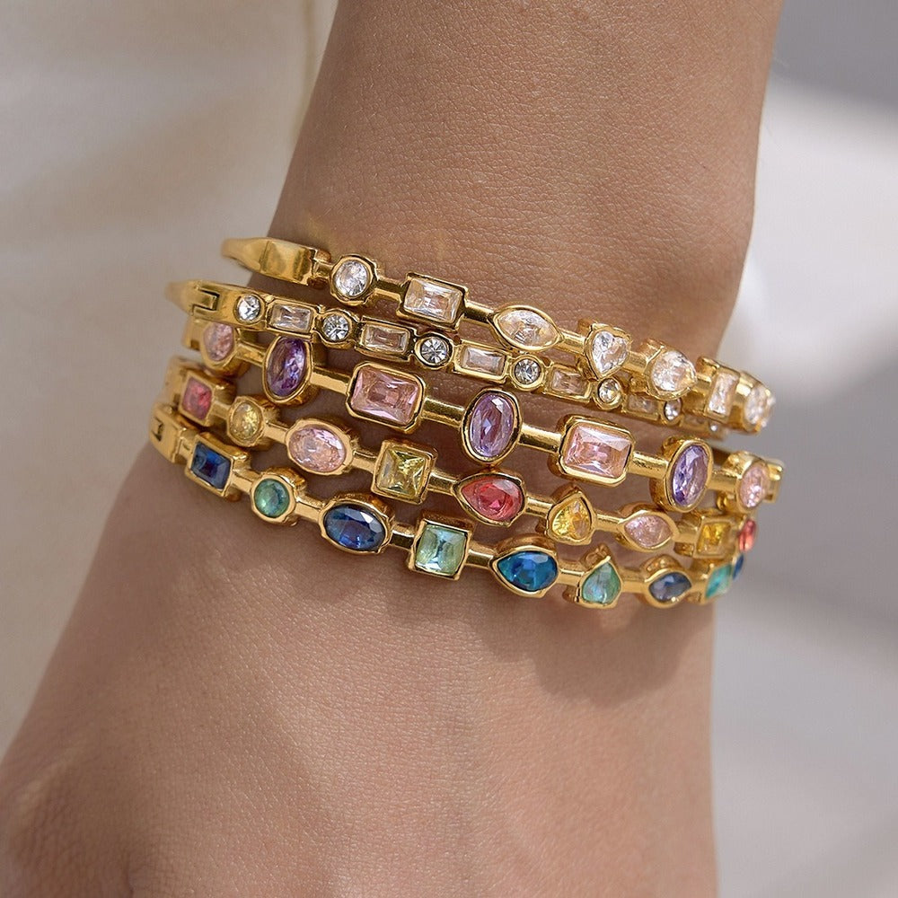 Color Zircon Bangle Collection