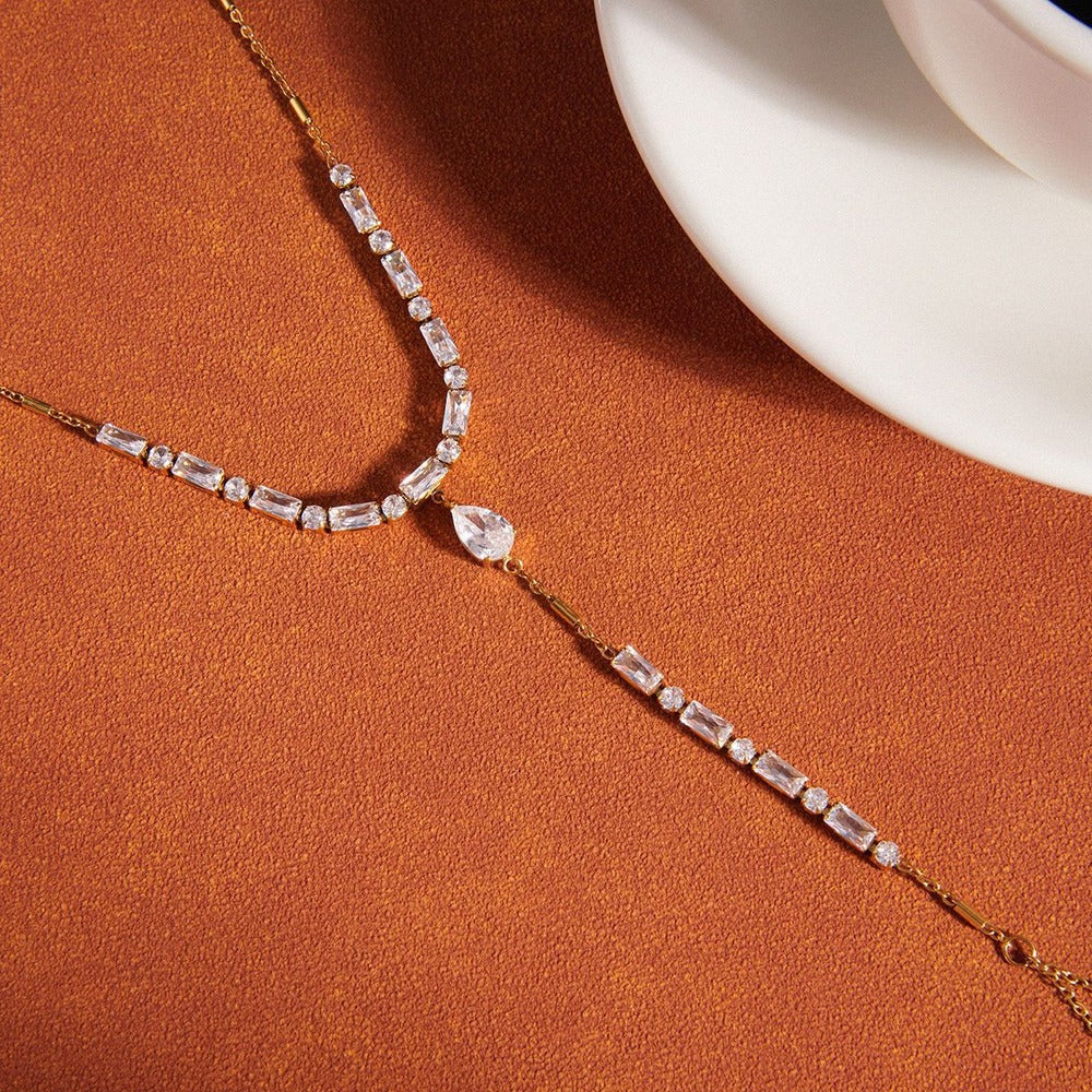 Zircon Finger Chain Bracelet Collection