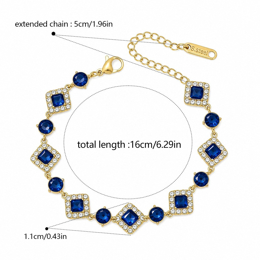 Colored Diamond Stainless Steel Dopamine Bracelet