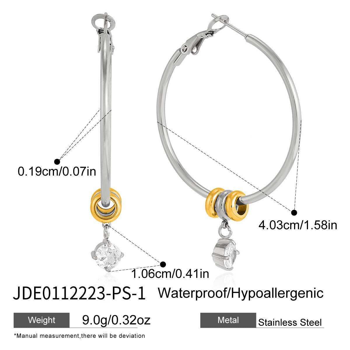 Zircon Hoop Earrings Assortment