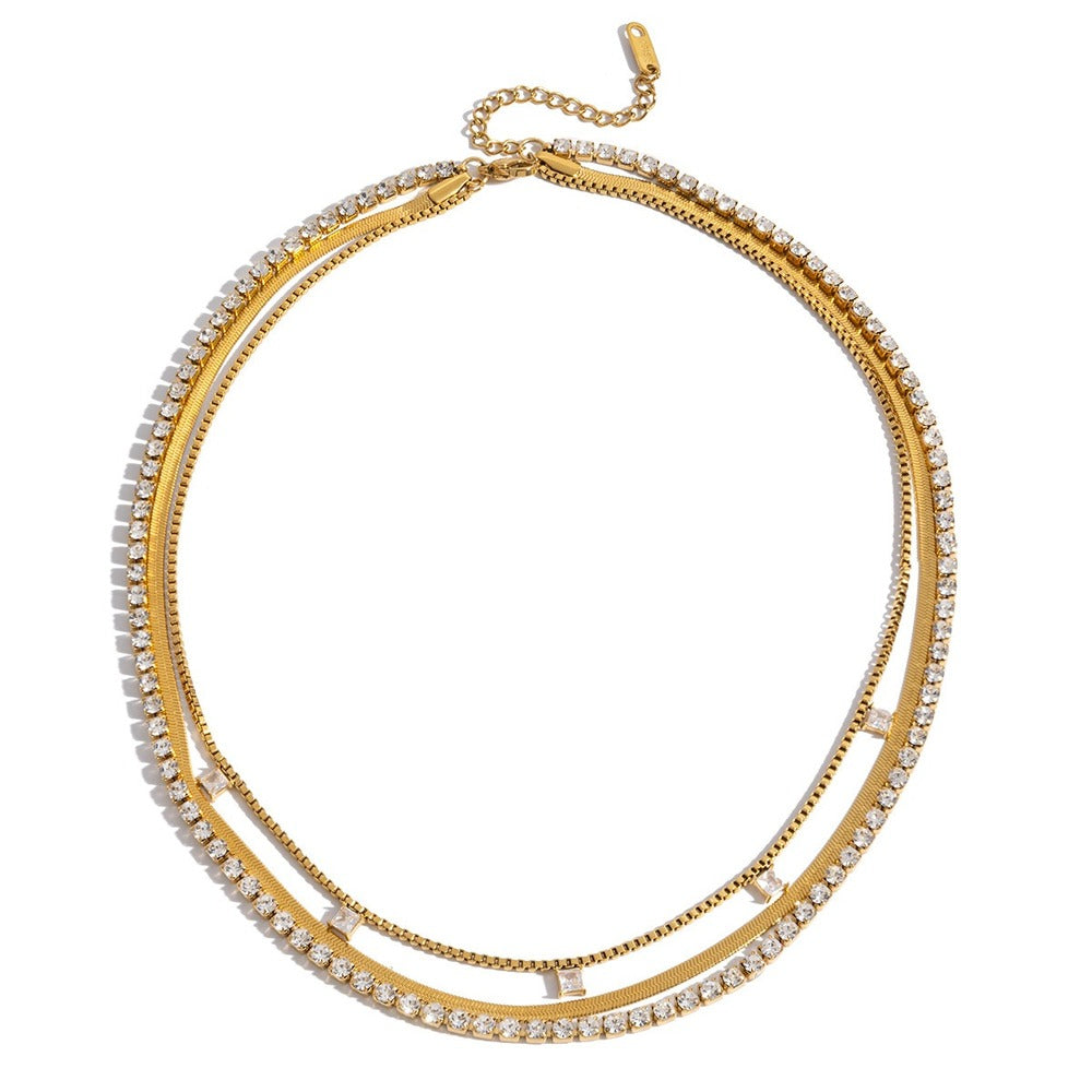 Layered Zircon Necklace Collection