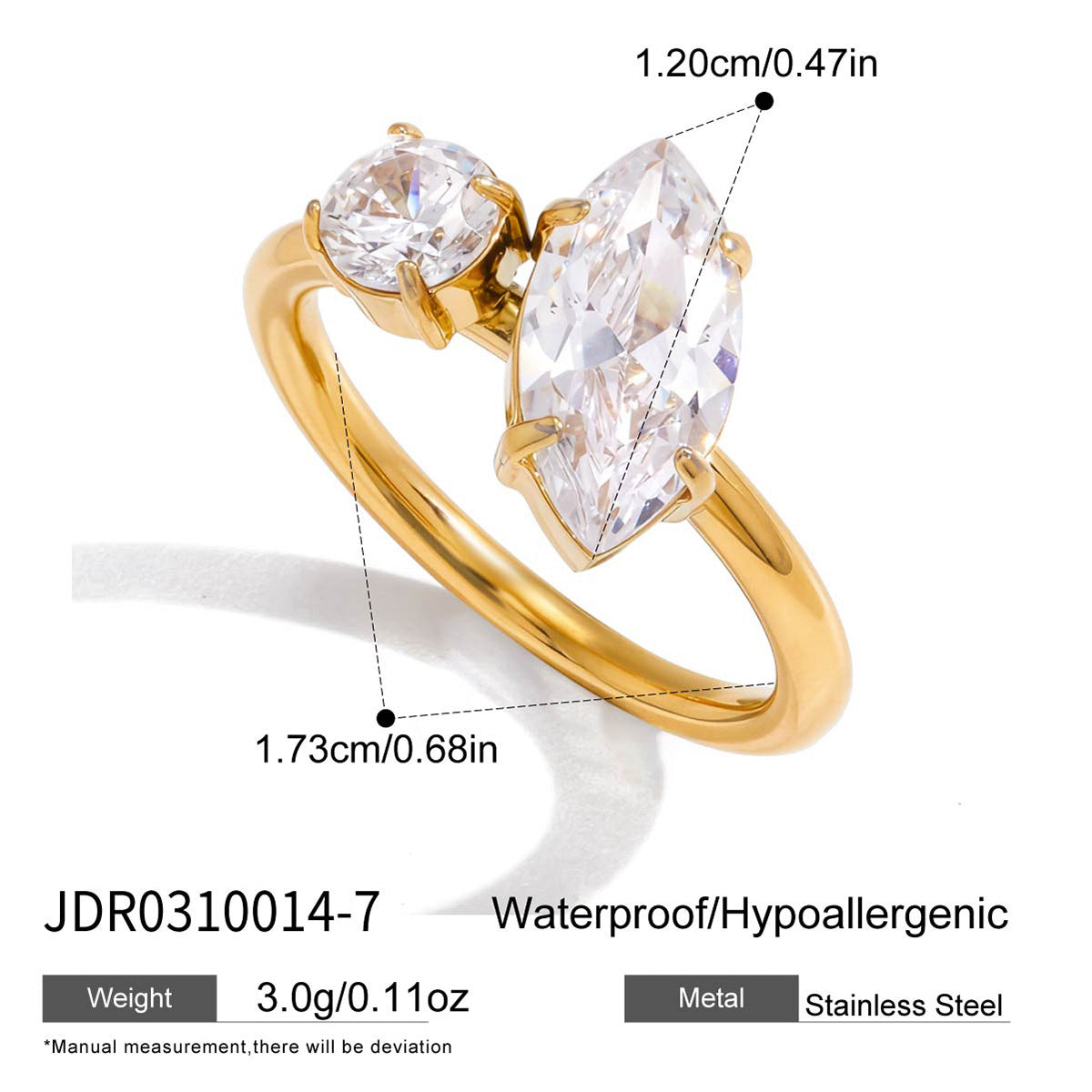 Geometric Zircon Ring Assortment
