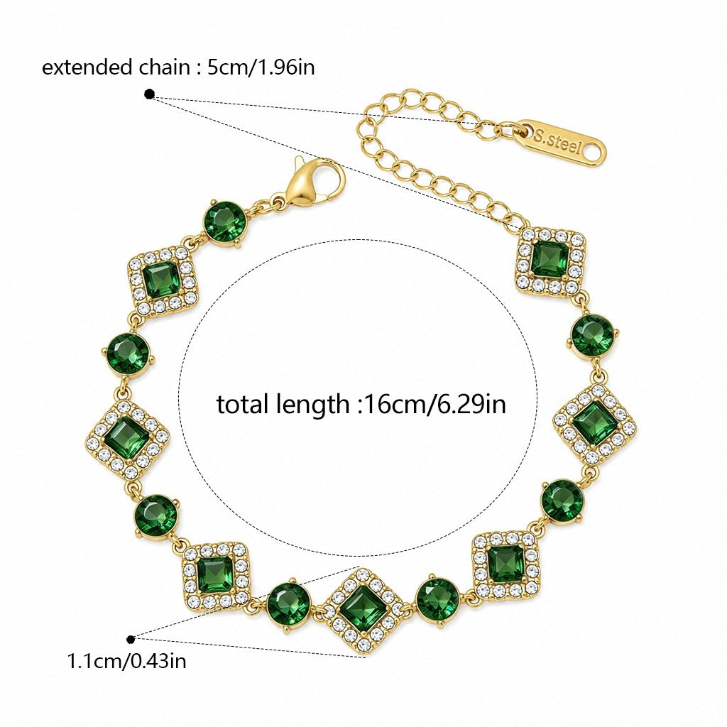 Colored Diamond Stainless Steel Dopamine Bracelet