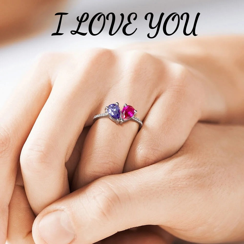 Zircon Birthstone Fashion Ring