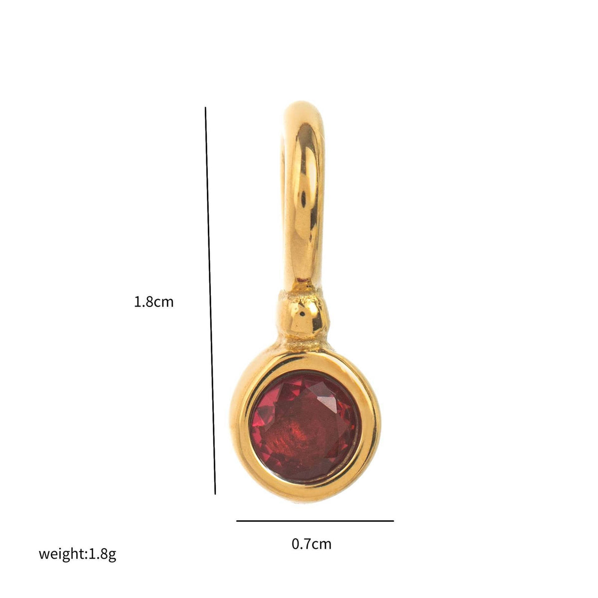 18K gold letters with birthstone design exquisite and noble necklace