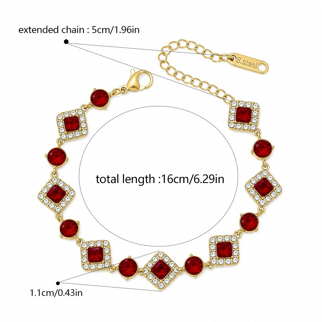 Colored Diamond Stainless Steel Dopamine Bracelet