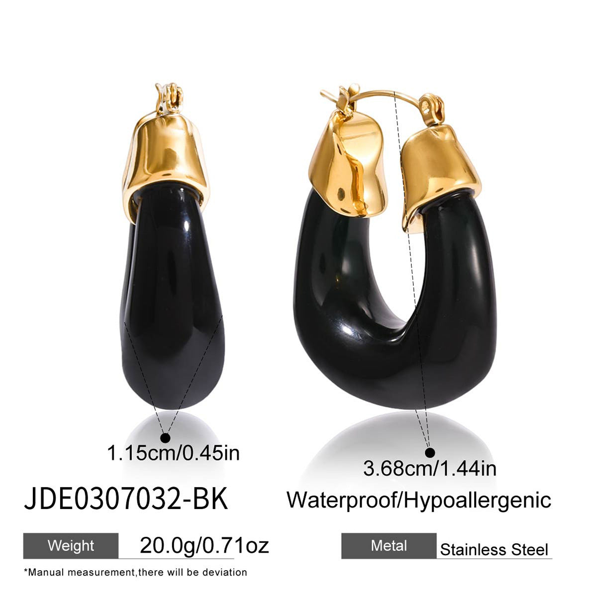 Color Resin Hoop Earrings Collection
