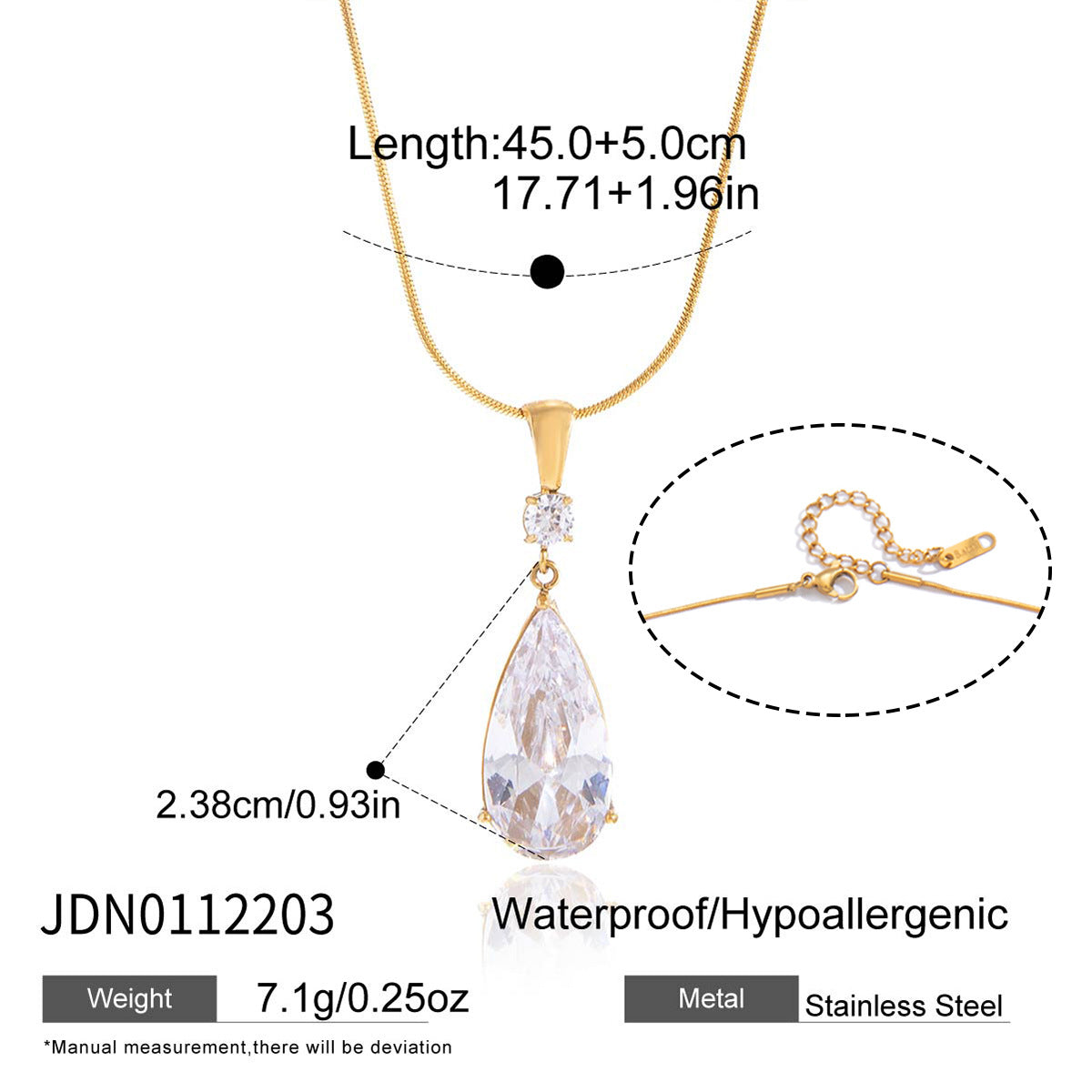 Teardrop Zircon Jewelry Collection