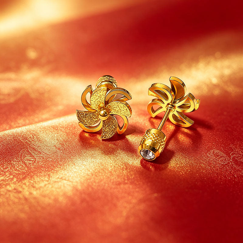 Designed Three-dimensional Matte Clover Drop Earrings With Tassels For Women