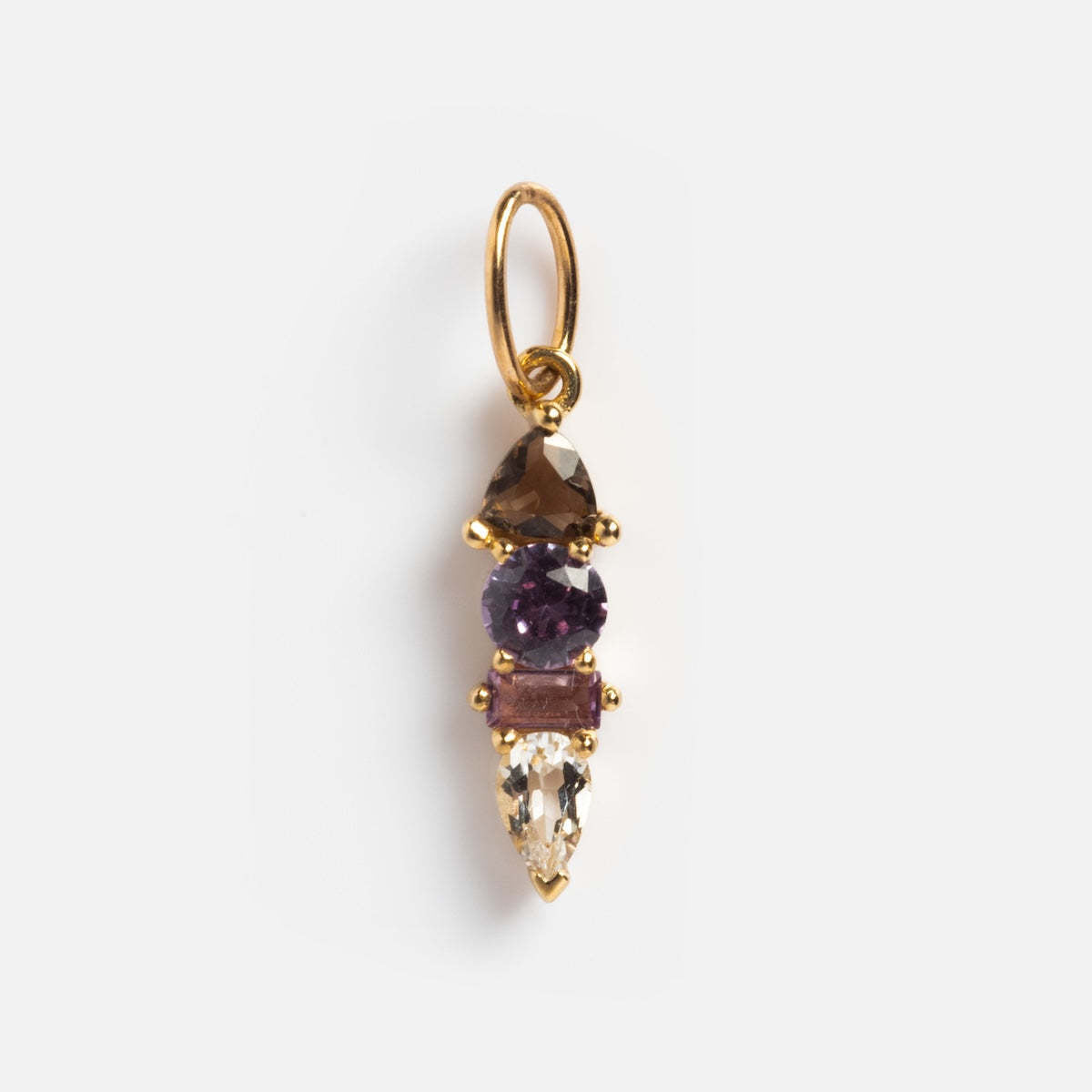 18K gold letters with birthstone design beautiful and dazzling necklace
