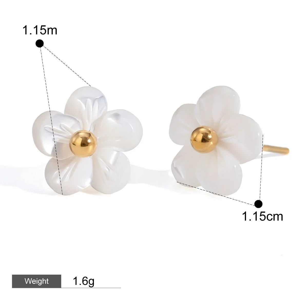 18K gold flower-shaped design exquisite and noble necklace, earrings and bracelet set