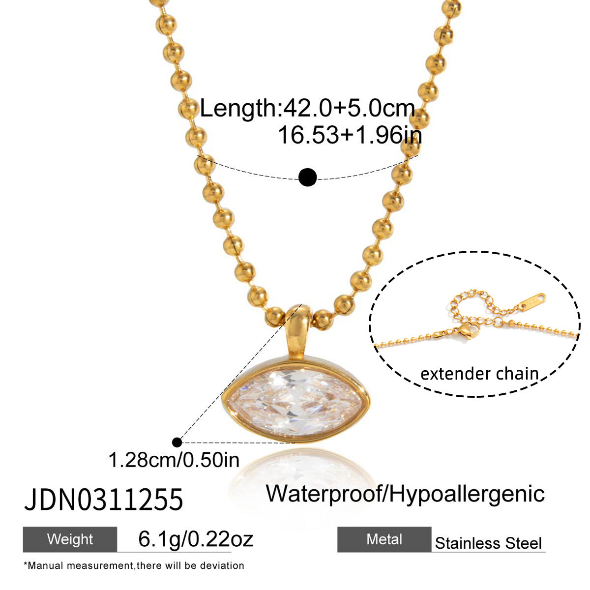 Pearl Zircon Chain Necklace Collection