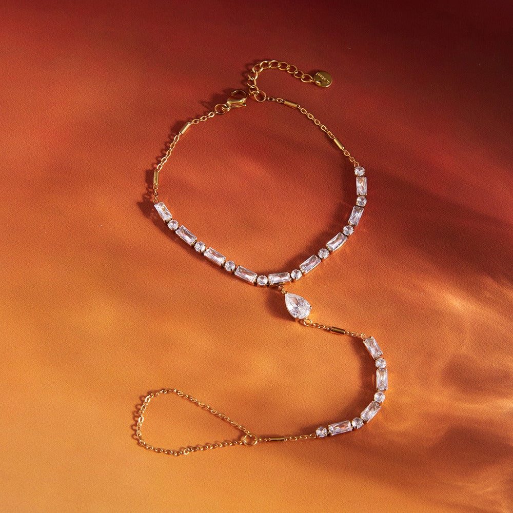 Zircon Finger Chain Bracelet Collection