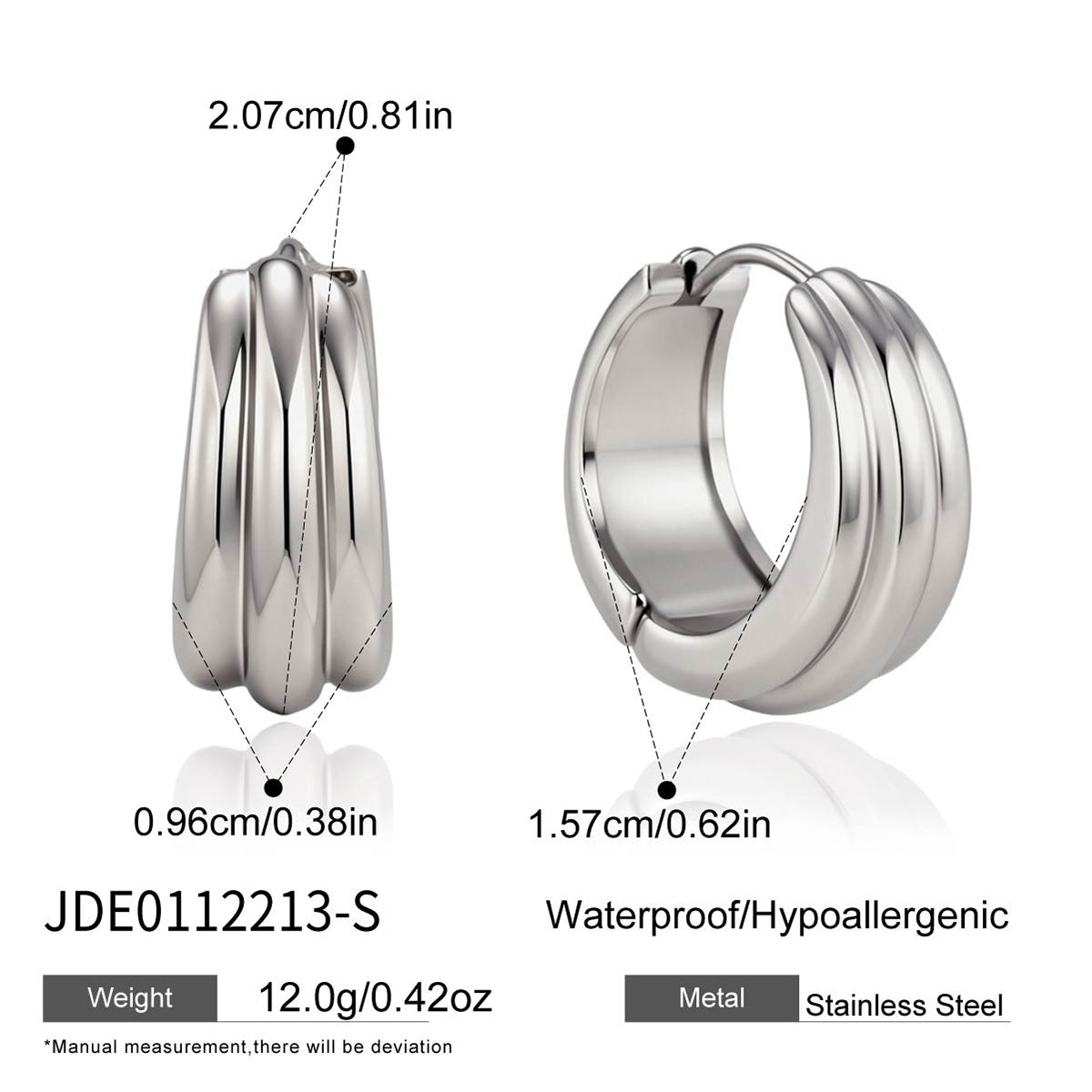 Fluted Hoop Earrings Collection