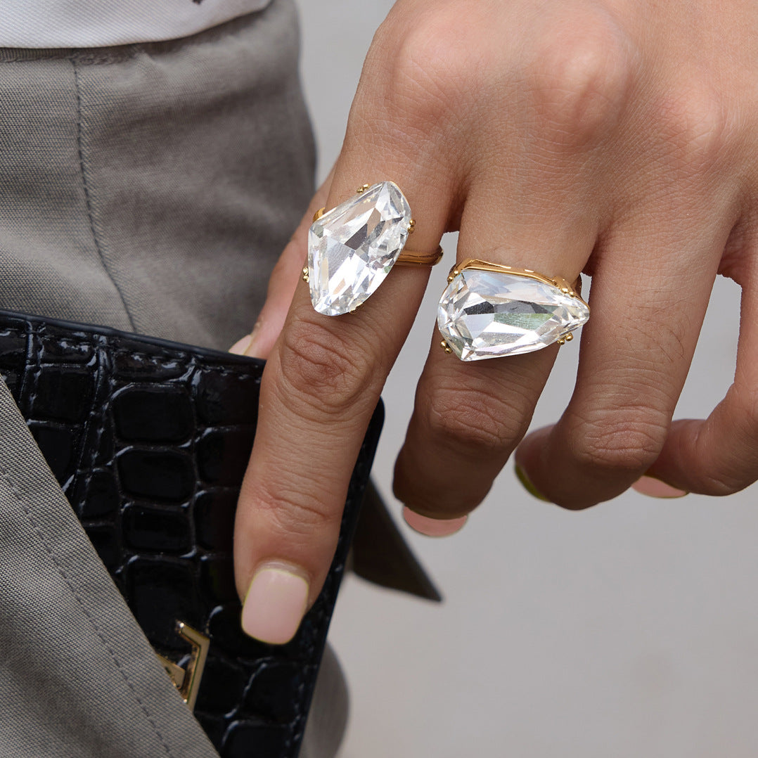 Glass Statement Ring Collection