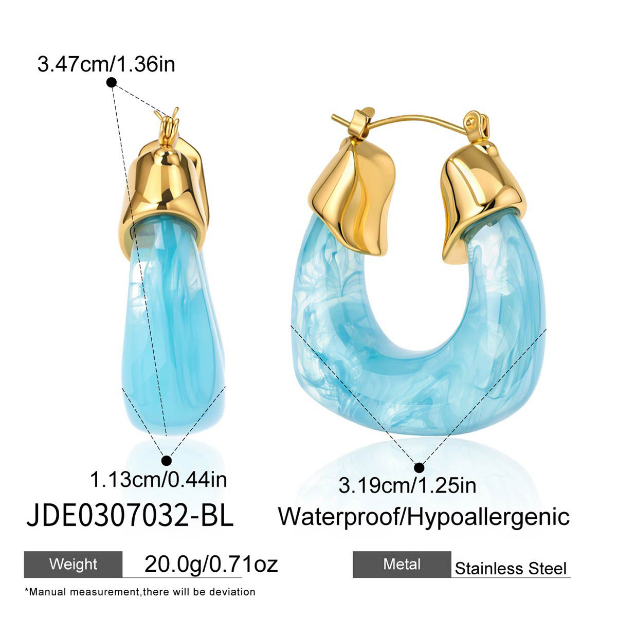 Color Resin Hoop Earrings Collection