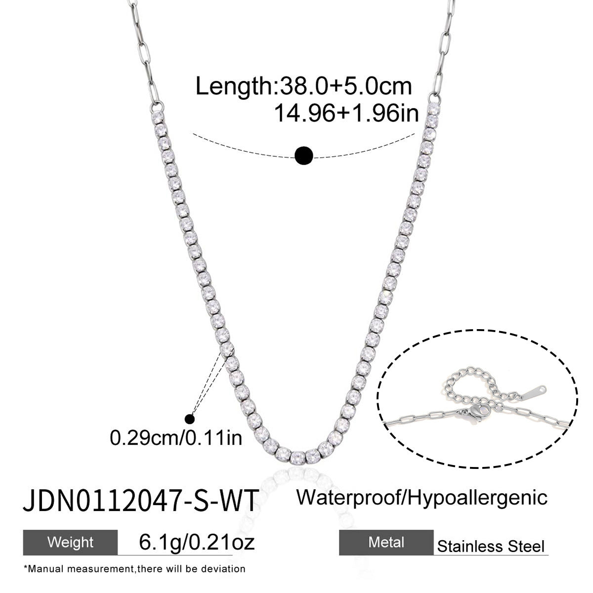 Mixed Zircon Pendant Necklace Collection