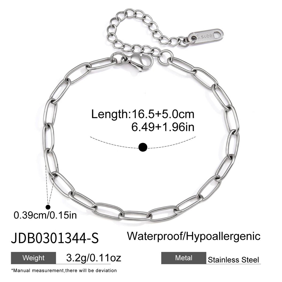 Silver Chain Bracelet and Necklace Collection
