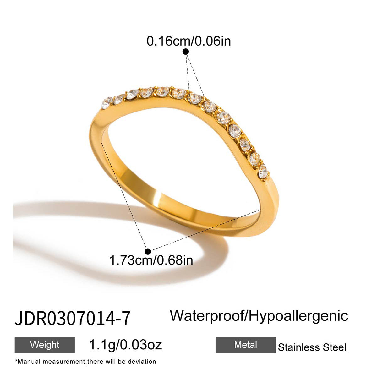 Square Zircon Ring Collection