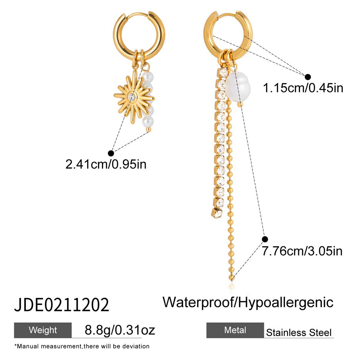 Heart Zircon C Hoop Earrings Collection