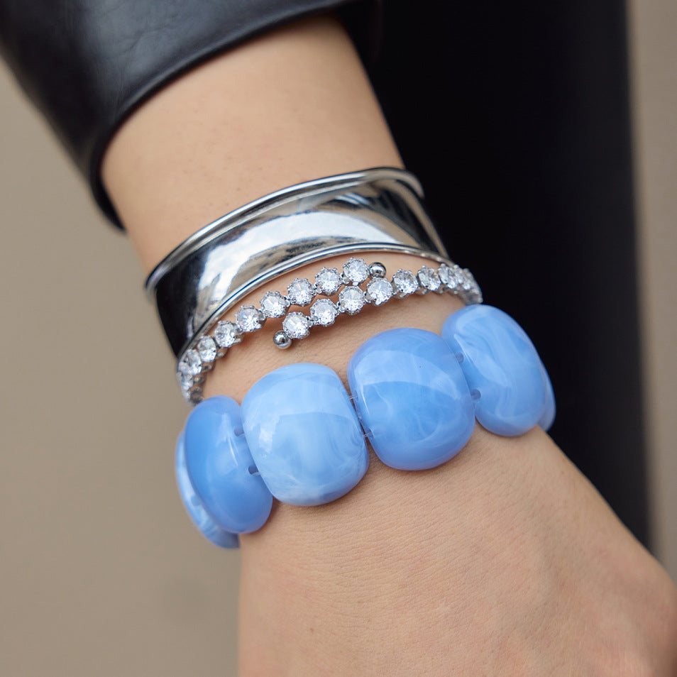 Marbled Resin Bangle Collection