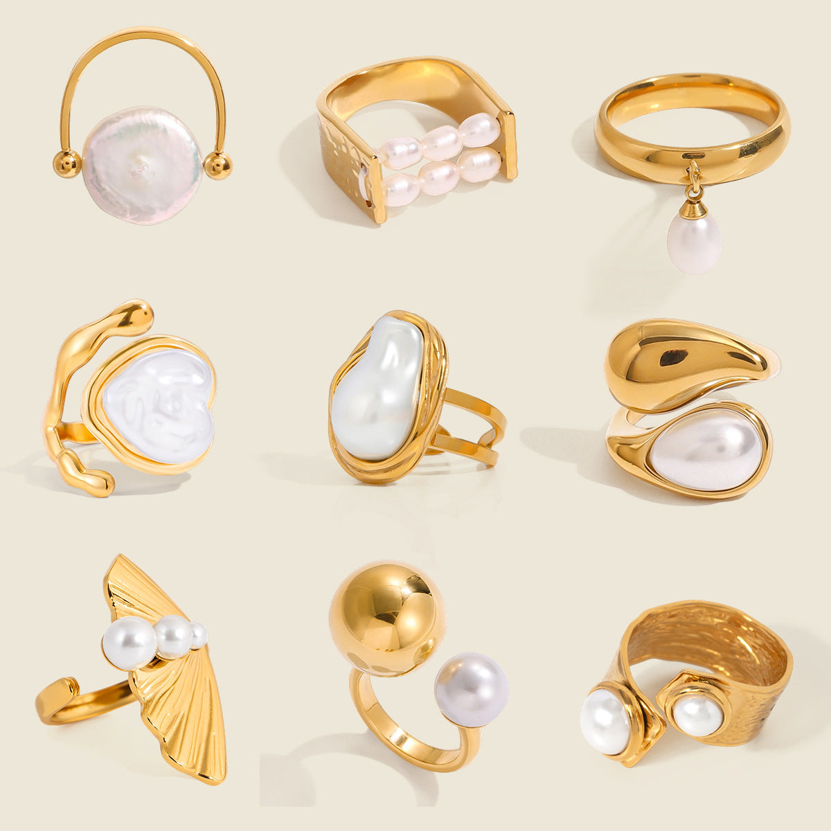 Pearl Statement Ring Collection
