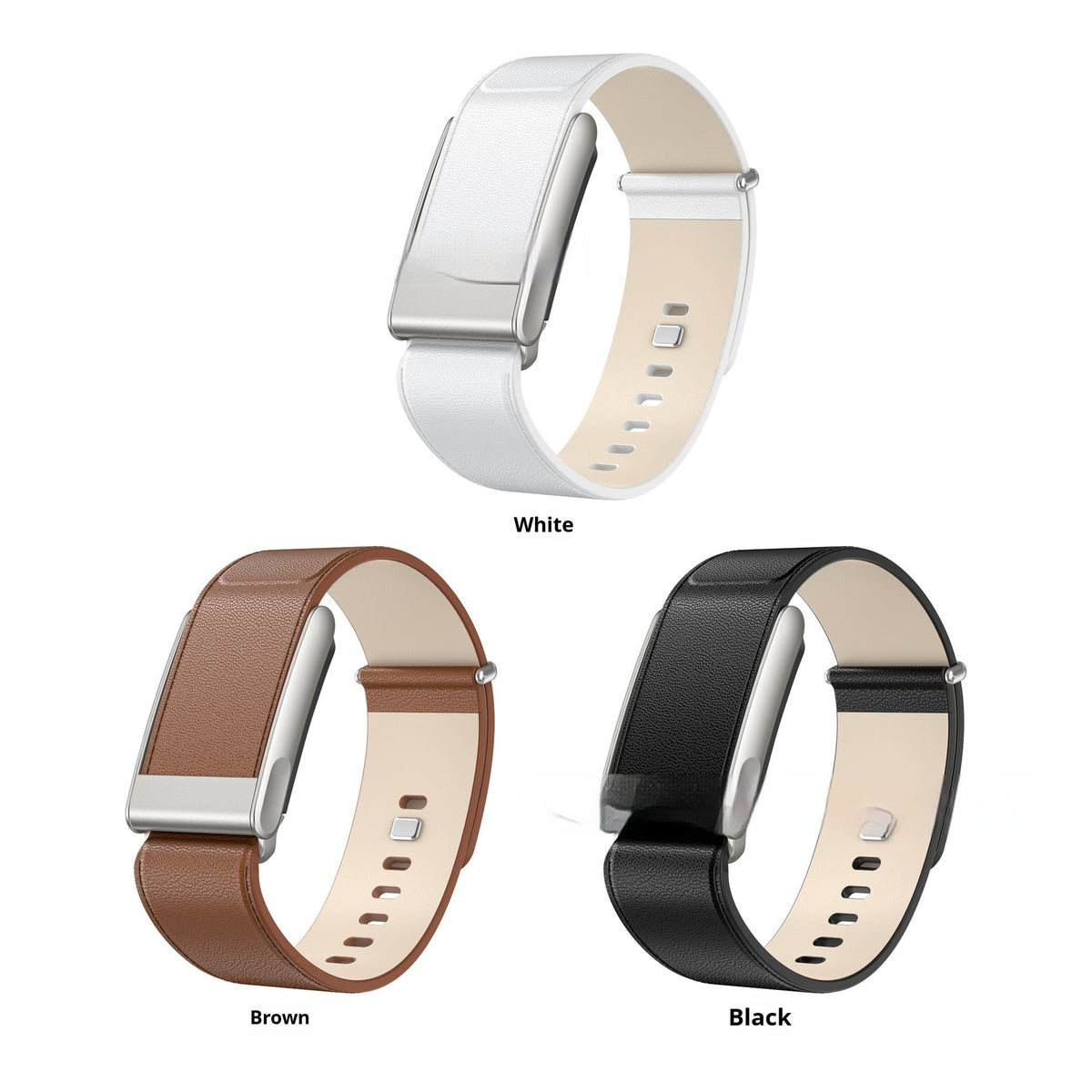 Same-style Pin-buckle Leather Watch Strap As The Fitness Tracker