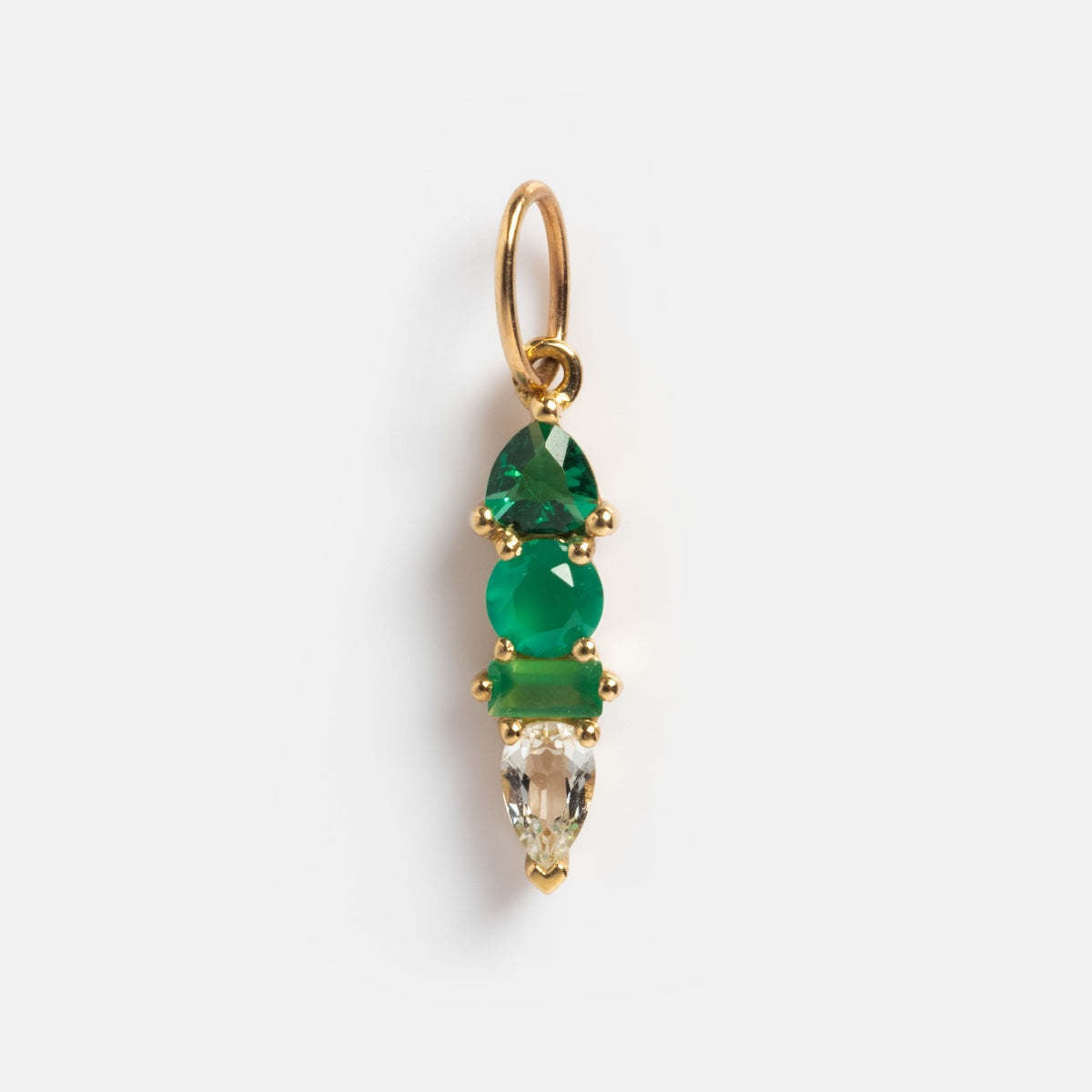 18K gold letters with birthstone design beautiful and dazzling necklace