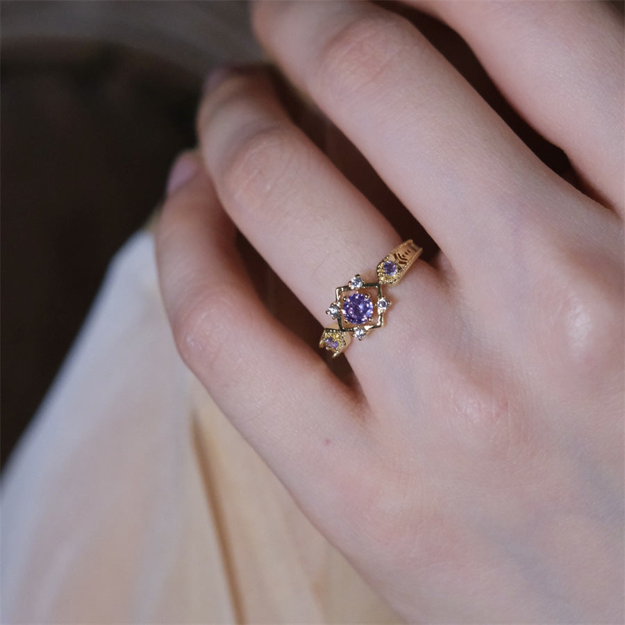 925 Sterling Silver Plain Band Zircon Ring For Women, Stackable Niche High-end Light Luxury Heavy Craft Tarnish Resistant