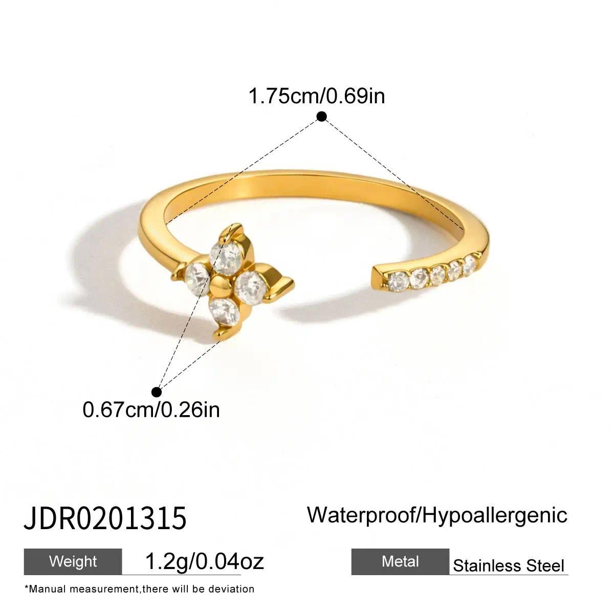 Split Band Zircon Open Ring Collection