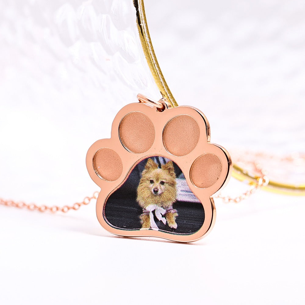 S925 silver kitten commemorative DIY pet necklace