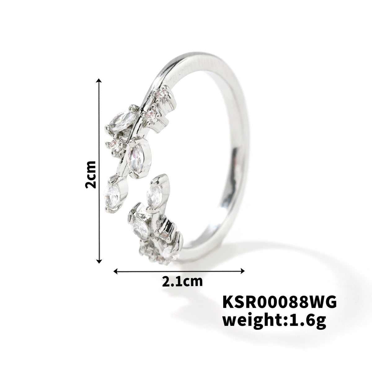 Womens Personality Leaf Ring