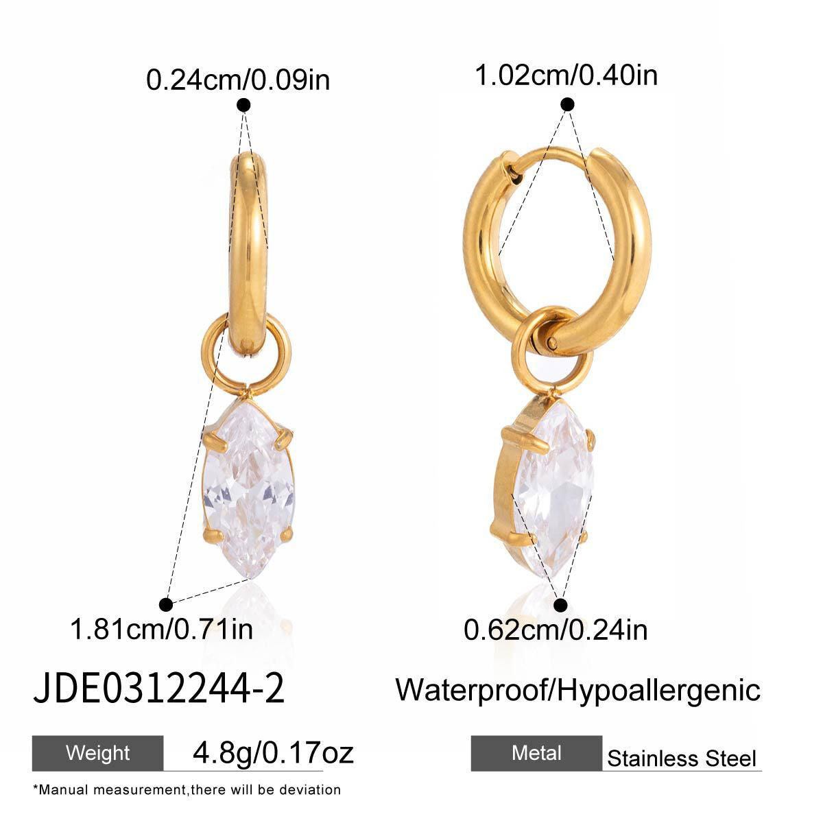 Four Style Zircon Hoop Earrings Collection