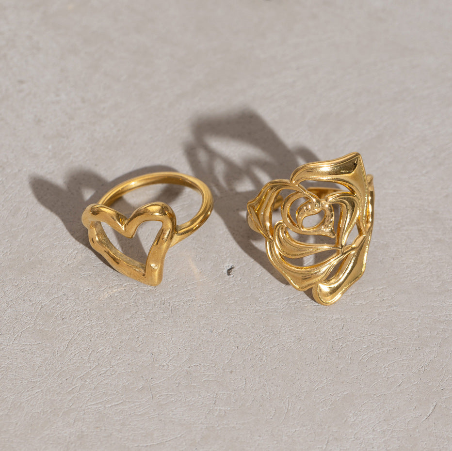 Heart Motif Ring Collection