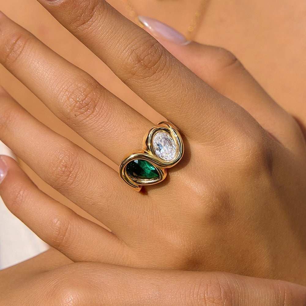 Green Zircon Ring