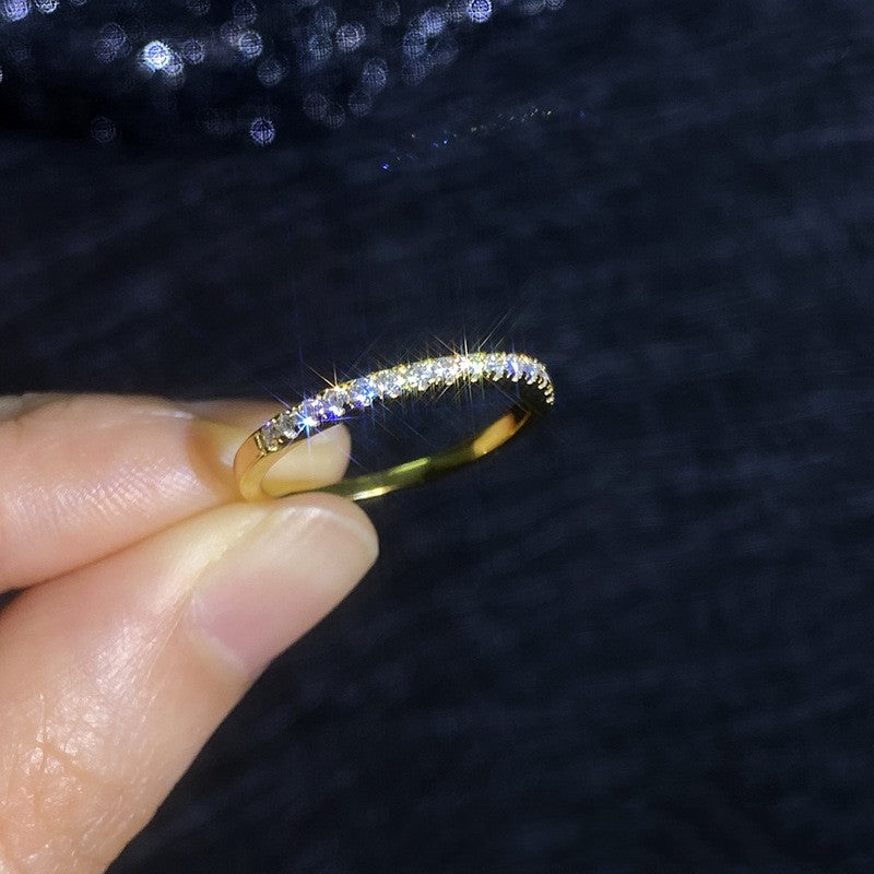 925 Sterling Silver Fully Diamond-studded Ring For Women